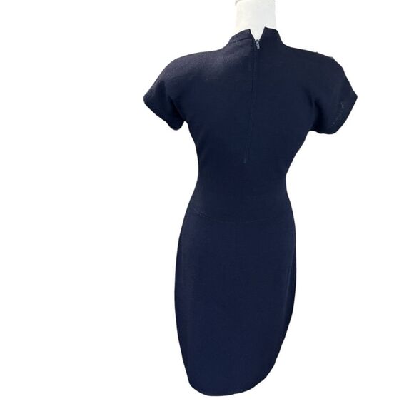 Elegant Navy Midi Dress - Picture 6 of 9